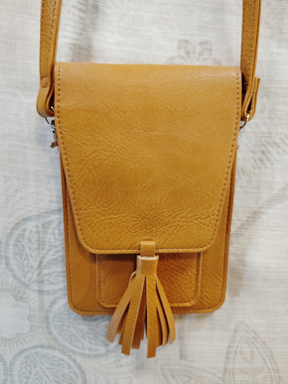 K Carroll  Mini Tan Crossbody Bag with Tassels
